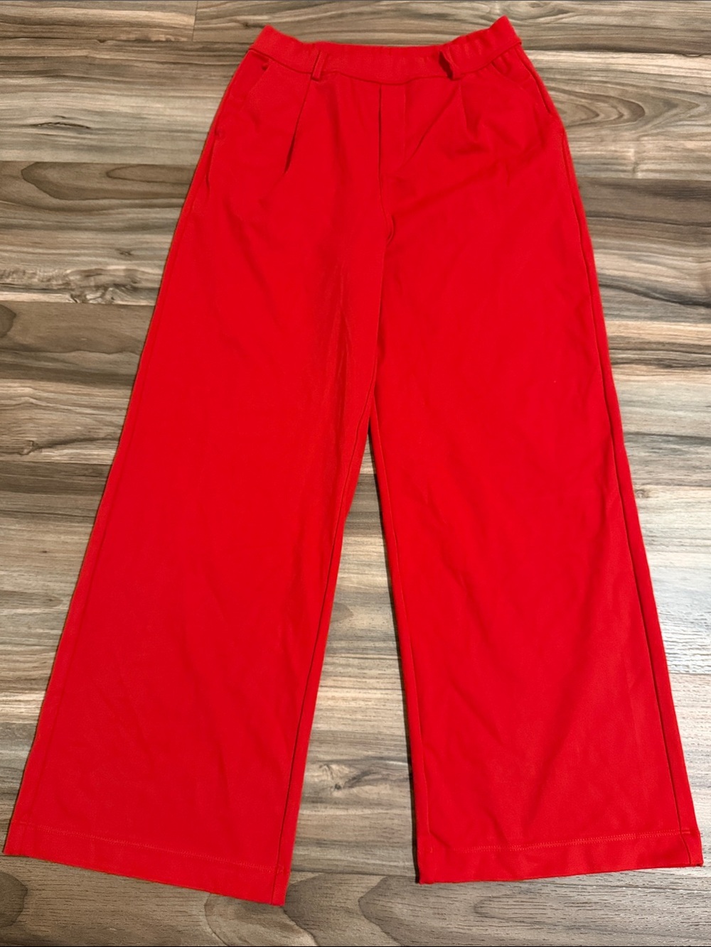 Halara Flex DayStretch High Waisted Pocket Straight Leg Work Pants SP Poppy Red